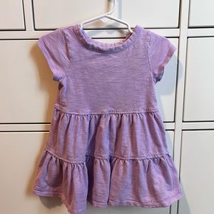 Tiered flowy short sleeve dress with matching diaper cover